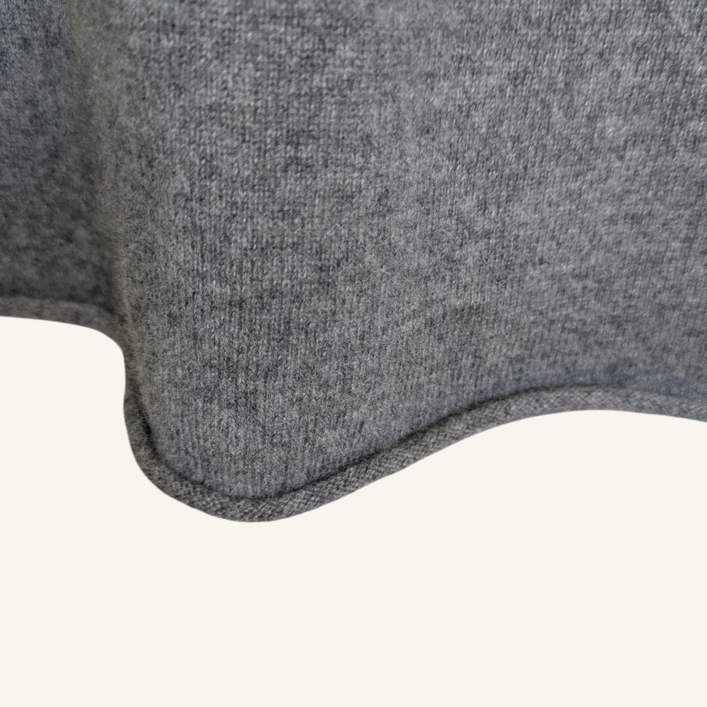 James Perse 100 Percent Cashmere Funnel Neck Midi Dress Gray Size 0 Minimalist - Picture 5 of 7